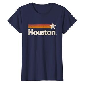 Houston Astros - Women’s navy blue vintage baseball logo